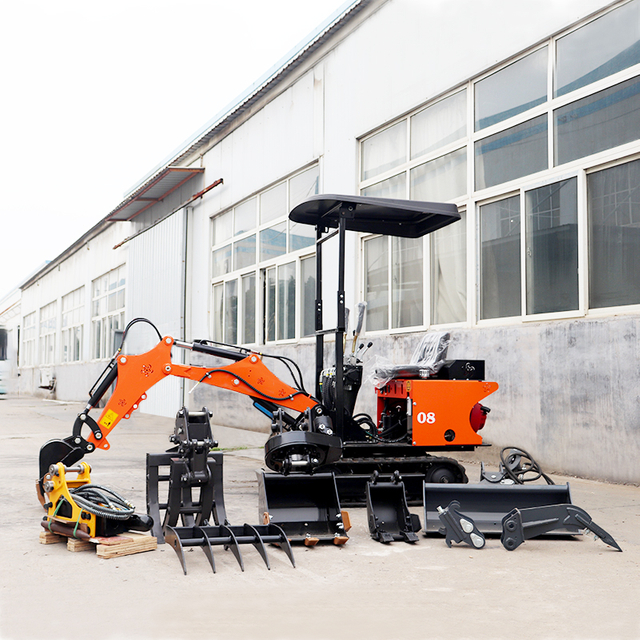 Ekskavator Backhoe Cina 0.8t Minidigger Terkecil Rumah Tangga 08 Ton Ekskavator Perayap Mini Mikro Dengan Lampiran