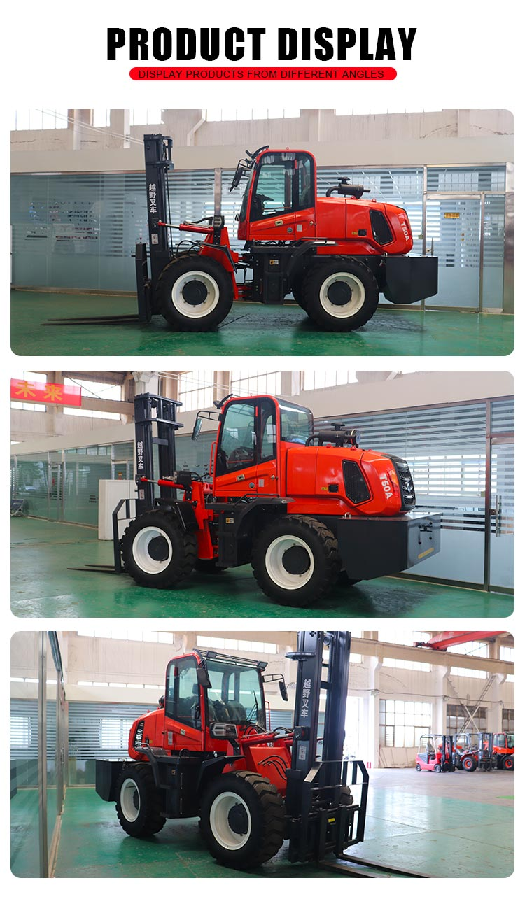 สินค้า รถยกดีเซล 4x4 4wd ไฮดรอลิกออฟโรดทุกพื้นที่ รถยกดีเซล 1