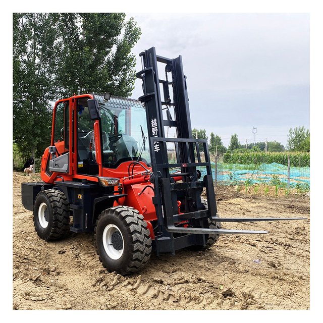 Shum&euml;funksionale Fabrika Farm Mud 3 Ton 3.5T 4T 5T 6Ton 4WD 4 Wheel Drive Off-Road All Rough Terrain Diesel Forklift