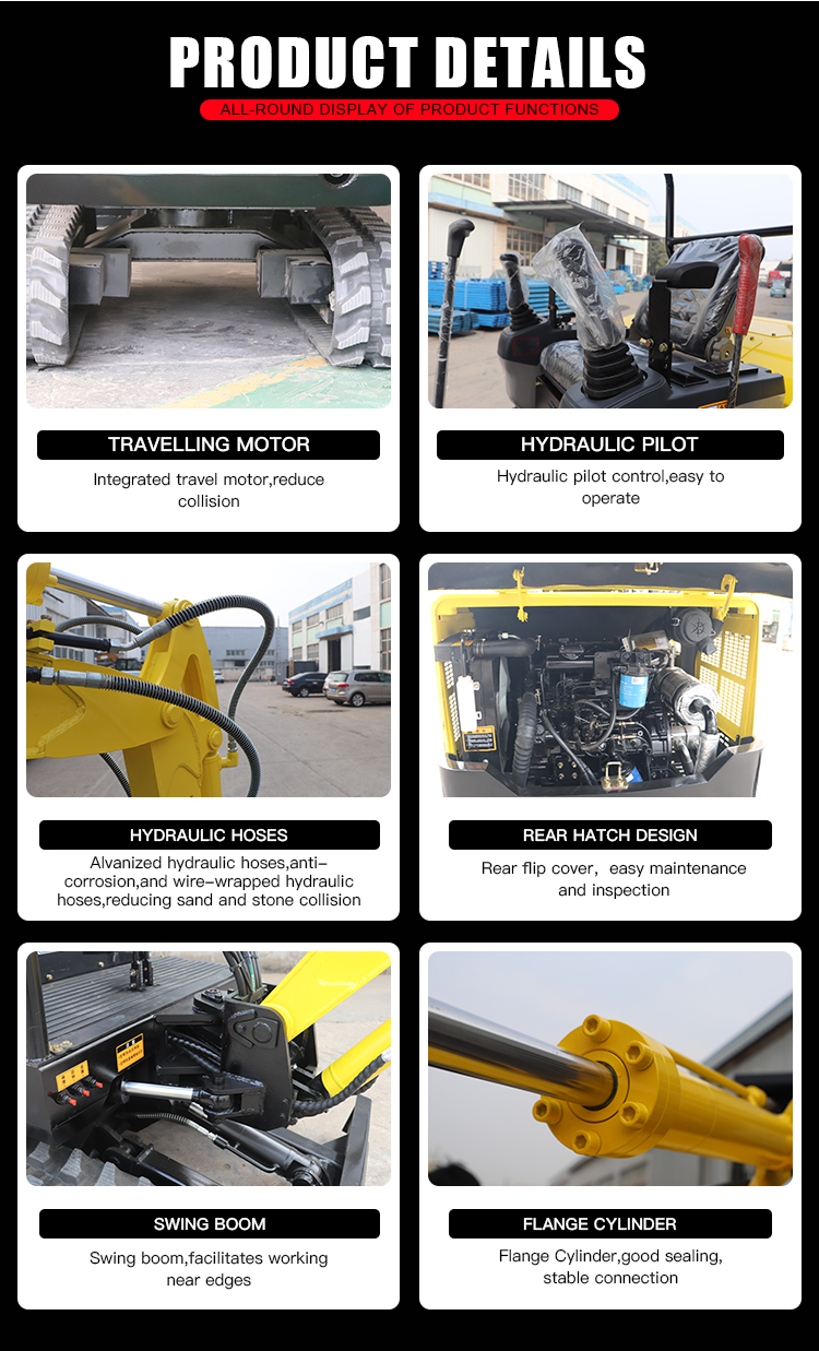Goedkoop Klein Digger Groothandel Mikro Kompakte Mini Excavator 2.5 Ton 1ton Bagger Pryse te koop met EPA/CE/EURO verskaffer