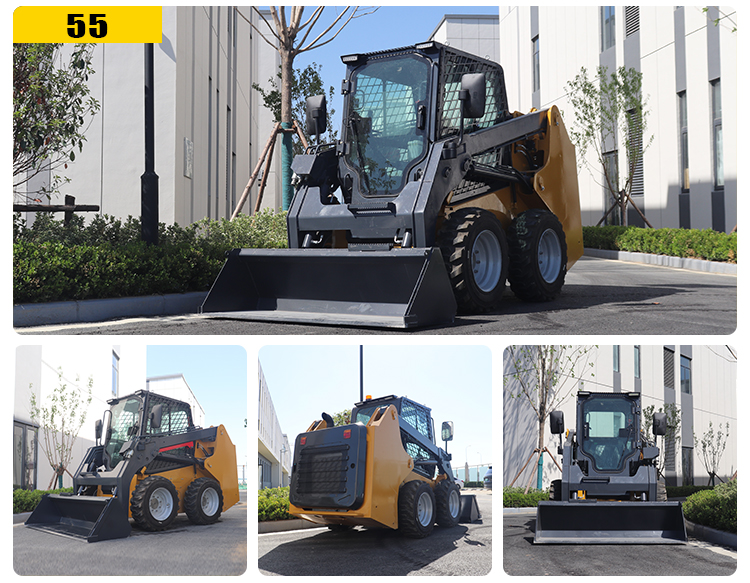 PENGHANTARAN PERCUMA!! Mini Skid Steer Loader diesel Mini Skid Steer Loader Pemuat roda/trek Pemuat Mini 360kg 460kg 480kg butiran