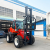 Carrello elevatore diesel fuoristrada articolato di nuovo design 5t 4wd Tutte le quattro ruote motrici 3ton 3.5ton 4x4 Carrello elevatore posteriore per terreni accidentati