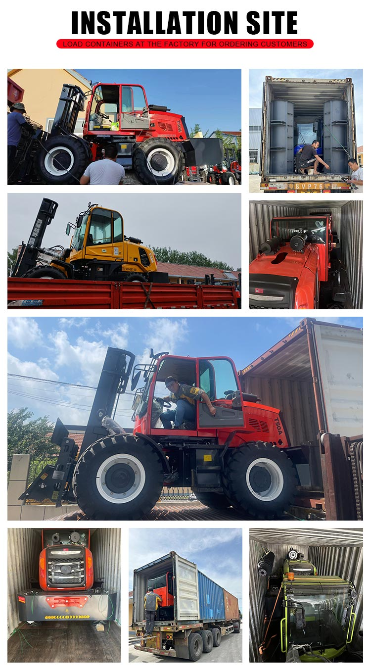 สินค้า รถยกดีเซล 4x4 4wd ไฮดรอลิกออฟโรดทุกพื้นที่ รถยกดีเซล 8