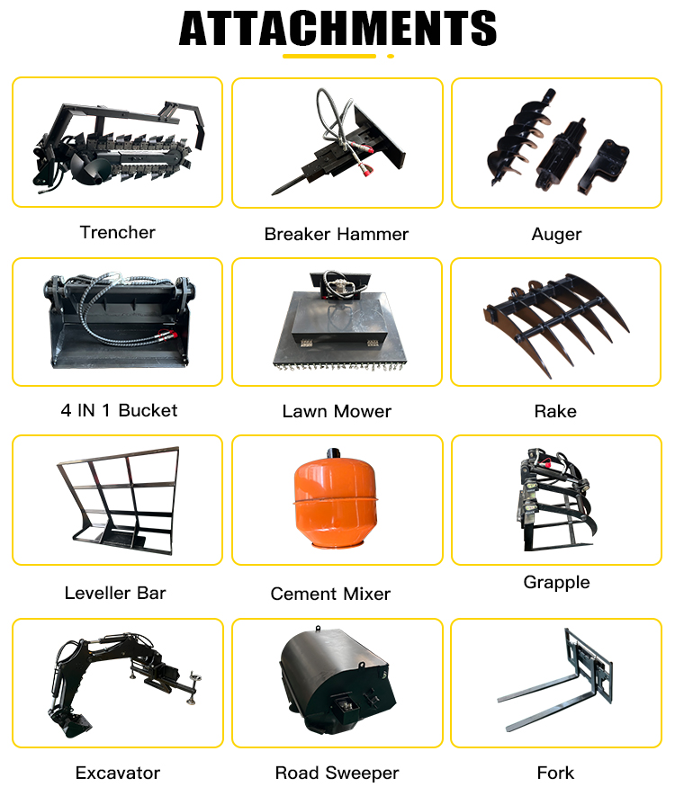 PENGHANTARAN PERCUMA!! Mini Skid Steer Loader diesel Mini Skid Steer Loaders Wheel/track Loader Pembekal Mini 360kg 460kg 480kg