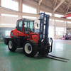 Carrello elevatore diesel fuoristrada articolato di nuovo design 5t 4wd Tutte le quattro ruote motrici 3ton 3.5ton 4x4 Carrello elevatore posteriore per terreni accidentati