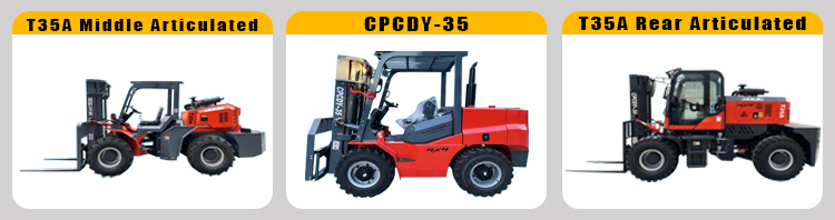 สินค้าดีไซน์ใหม่รถยกดีเซลแบบออฟโรด 5t 4wd ขับเคลื่อนสี่ล้อทั้งหมด 3 ตัน 35 ตัน 4x4 รถยกภูมิประเทศขรุขระด้านหลัง -3