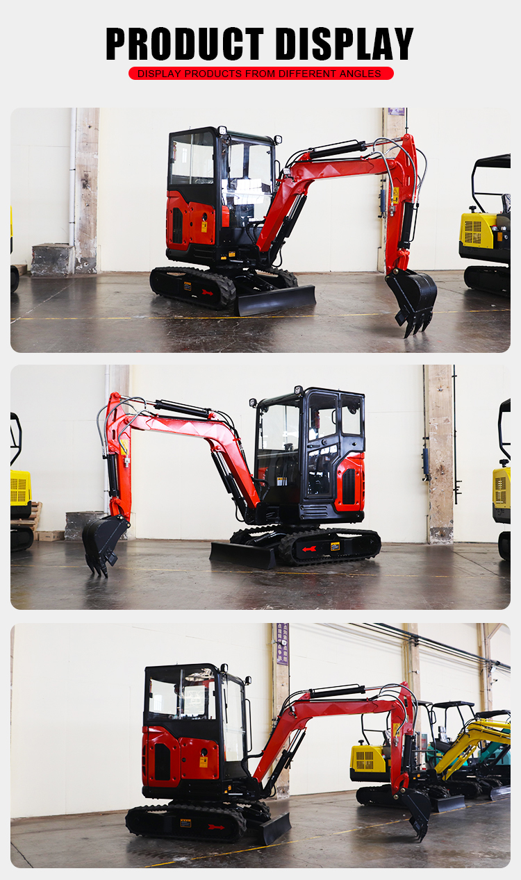 Mini Small Micro Crawler Bagger Digger Excavator Machine 2t 0.8 1.2 1.5 2 Ton 3Ton Mini Excavator details
