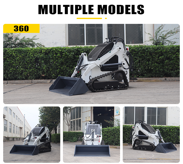 PENGHANTARAN PERCUMA!! Mini Skid Steer Loader diesel Mini Skid Steer Loaders Wheel/track Loader Mini 360kg 460kg 480kg pembuatan