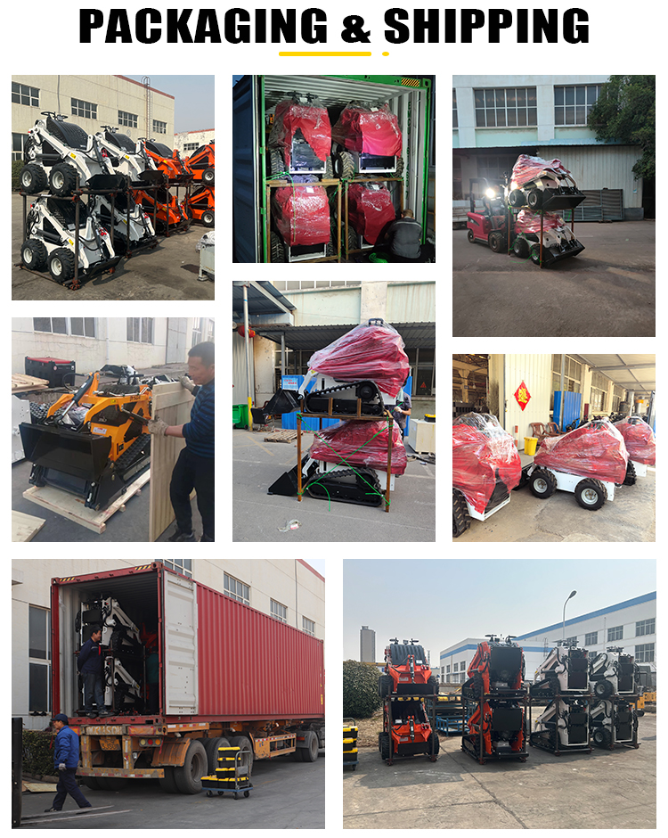PENGHANTARAN PERCUMA!! Mini Skid Steer Loader diesel Mini Skid Steer Loaders Wheel/track Loader Mini 360kg 460kg 480kg pembuatan