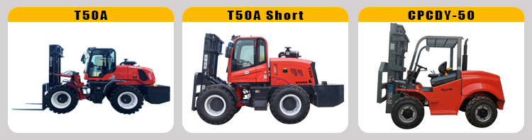 สินค้าดีไซน์ใหม่รถยกดีเซลแบบออฟโรด 5t 4wd ขับเคลื่อนสี่ล้อทั้งหมด 3 ตัน 35 ตัน 4x4 รถยกภูมิประเทศขรุขระด้านหลัง - 6