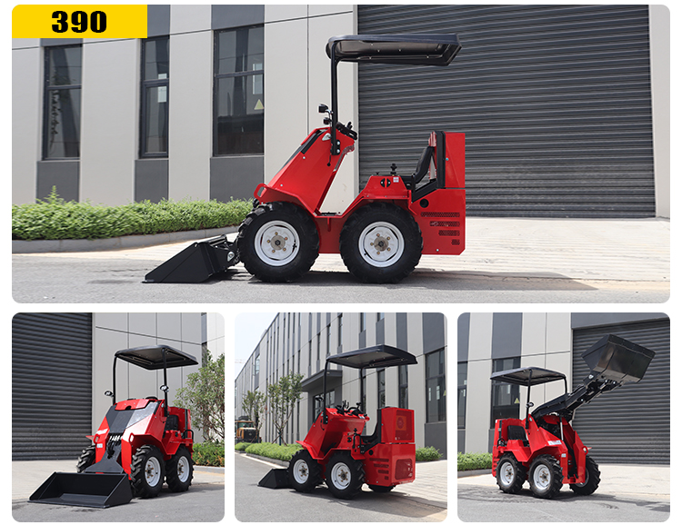 PENGHANTARAN PERCUMA!! Mini Skid Steer Loader diesel Mini Skid Steer Loader Pemuat roda/trek Pemuat Mini 360kg 460kg 480kg butiran